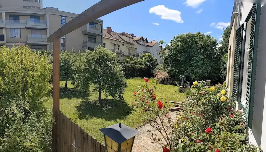 therapieraum-graz-gesucht-helle-ruhige-räume-ansicht-innenhof-bäume grüner innenhof